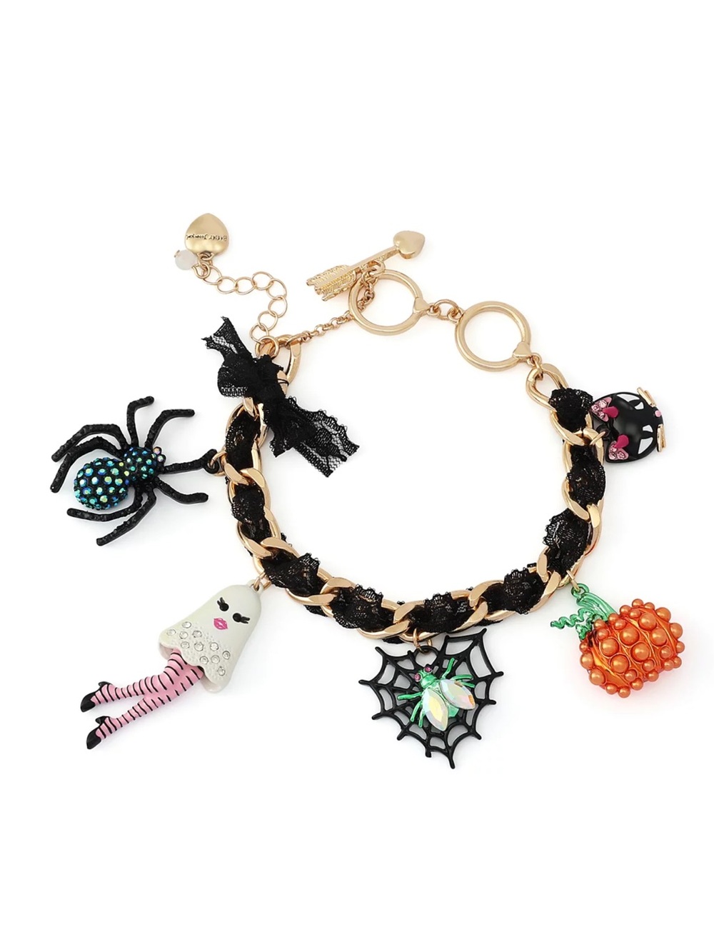 Betsey Johnson Halloween Boojee Charm Toggle Bracelet New